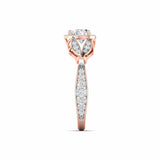 Ivana Jewels Rings 0.56ct Round & Heart Diamond Halo Ring
