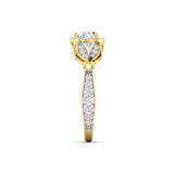 Ivana Jewels Rings 0.56ct Round & Heart Diamond Halo Ring