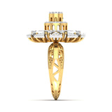 Ivana Jewels Rings 1.12 Carat Floral Halo Gold Ring
