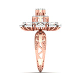 Ivana Jewels Rings 1.12 Carat Floral Halo Gold Ring