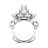 Ivana Jewels Rings 1.12 Carat Floral Halo Gold Ring