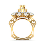 Ivana Jewels Rings 1.12 Carat Floral Halo Gold Ring