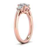 Ivana Jewels Rings 1.3 Carat Cushion Trio Diamonds Ring