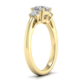 Ivana Jewels Rings 1.3 Carat Cushion Trio Diamonds Ring