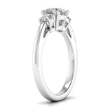 Ivana Jewels Rings 1.3 Carat Cushion Trio Diamonds Ring