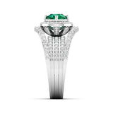 Ivana Jewels Rings 1.5 Carat Emerald Diamond Gold Ring