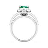Ivana Jewels Rings 1.5 Carat Emerald Diamond Gold Ring