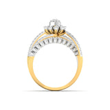 Ivana Jewels Rings 1 Carat Diamond Gold Halo Ring