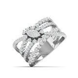 Ivana Jewels Rings 1 Carat Diamond Gold Halo Ring
