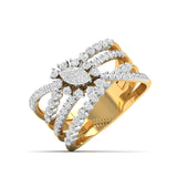 Ivana Jewels Rings 1 Carat Diamond Gold Halo Ring
