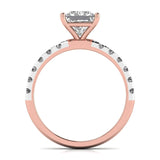 Ivana Jewels Rings 1 Carat Princess Solitaire Halo Ring
