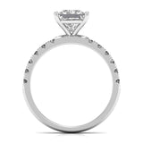 Ivana Jewels Rings 1 Carat Princess Solitaire Halo Ring