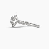 Ivana Jewels Rings 1 Carat Round Cut Solitaire Diamond Flower Ring