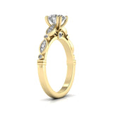 Ivana Jewels Rings 1 Carat Solitaire Round Diamond Sideways Sparkle Ring