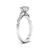 Ivana Jewels Rings 1 Carat Solitaire Round Diamond Sideways Sparkle Ring