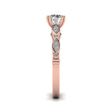 Ivana Jewels Rings 1 Carat Solitaire Round Diamond Sideways Sparkle Ring