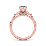 Ivana Jewels Rings 1 Carat Solitaire Round Diamond Sideways Sparkle Ring