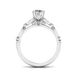 Ivana Jewels Rings 1 Carat Solitaire Round Diamond Sideways Sparkle Ring