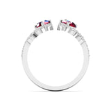Ivana Jewels Rings 2.17 Carat Ruby Diamond Gold Ring