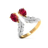 Ivana Jewels Rings 2.17 Carat Ruby Diamond Gold Ring