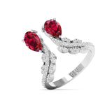 Ivana Jewels Rings 2.17 Carat Ruby Diamond Gold Ring
