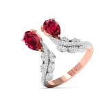Ivana Jewels Rings 2.17 Carat Ruby Diamond Gold Ring