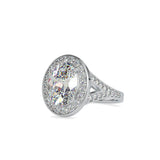Ivana Jewels Rings 3 Carat Oval Lab Grown Diamond Engagement Ring