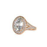Ivana Jewels Rings 3 Carat Oval Lab Grown Diamond Engagement Ring