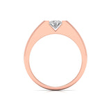 Ivana Jewels Rings 50 Pointers Centre Solitaire Round Diamond Wide Band Ring