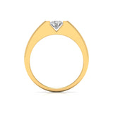 Ivana Jewels Rings 50 Pointers Centre Solitaire Round Diamond Wide Band Ring