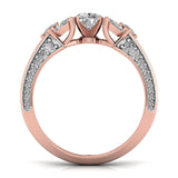 Ivana Jewels Rings 50 Pointers Princess and Pear Halo Ring