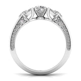 Ivana Jewels Rings 50 Pointers Princess and Pear Halo Ring