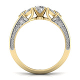 Ivana Jewels Rings 50 Pointers Princess and Pear Halo Ring