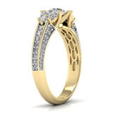 Ivana Jewels Rings 50 Pointers Princess and Pear Halo Ring