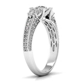 Ivana Jewels Rings 50 Pointers Princess and Pear Halo Ring