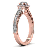 Ivana Jewels Rings 60 Pointer Radiant Halo Diamond Embrace