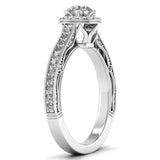 Ivana Jewels Rings 60 Pointer Radiant Halo Diamond Embrace