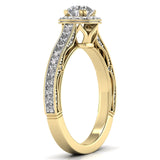 Ivana Jewels Rings 60 Pointer Radiant Halo Diamond Embrace
