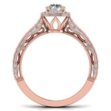 Ivana Jewels Rings 60 Pointer Radiant Halo Diamond Embrace