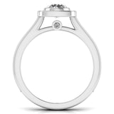 Ivana Jewels Rings 70 Pointers Round Cut Solitaire Diamond Halo Ring