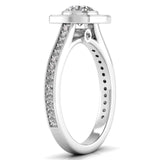 Ivana Jewels Rings 70 Pointers Round Cut Solitaire Diamond Halo Ring