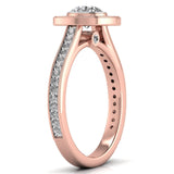 Ivana Jewels Rings 70 Pointers Round Cut Solitaire Diamond Halo Ring