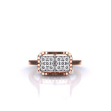 Ivana Jewels Rings Brisa Square Halo Ring