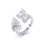 Ivana Jewels Rings Centre Solitaire Mixed Fancy & Side Round Diamonds Ring