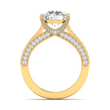 Ivana Jewels Rings Classic Diamond Engagement Ring with Pave Band