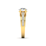 Ivana Jewels Rings Classic Diamond Engagement Ring with Pave Band