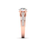Ivana Jewels Rings Classic Diamond Engagement Ring with Pave Band