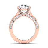 Ivana Jewels Rings Classic Diamond Engagement Ring with Pave Band