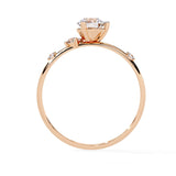 Ivana Jewels Rings Classic Round Solitaire Engagement Ring with Rubies