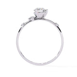 Ivana Jewels Rings Classic Round Solitaire Engagement Ring with Rubies